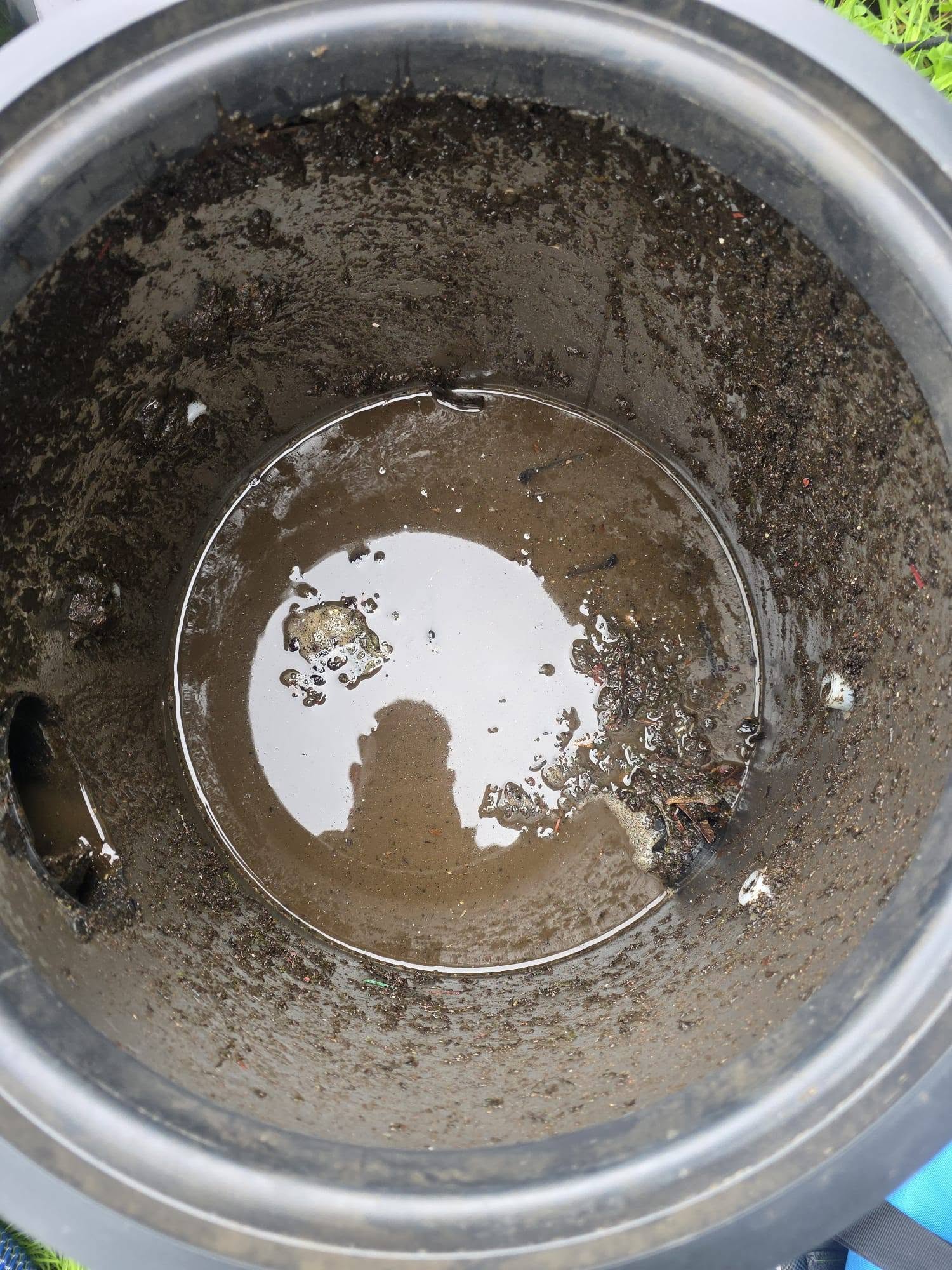 Gutter cleaning results
