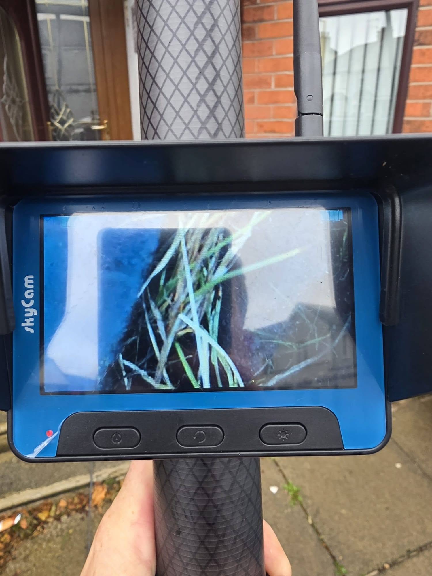 Gutter debris removal - before cleaning